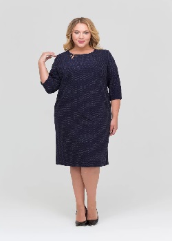 Платье из плотного материала для полных женщин