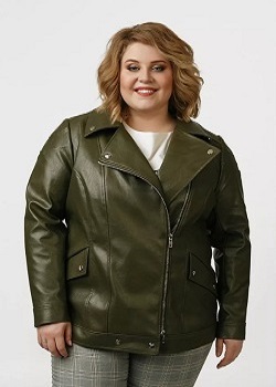 Куртка-пилот для полной женщины