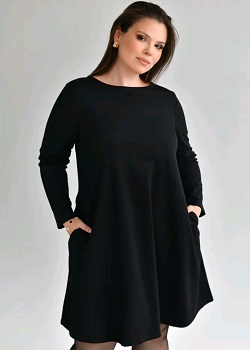 Платье свободного кроя для полных женщин