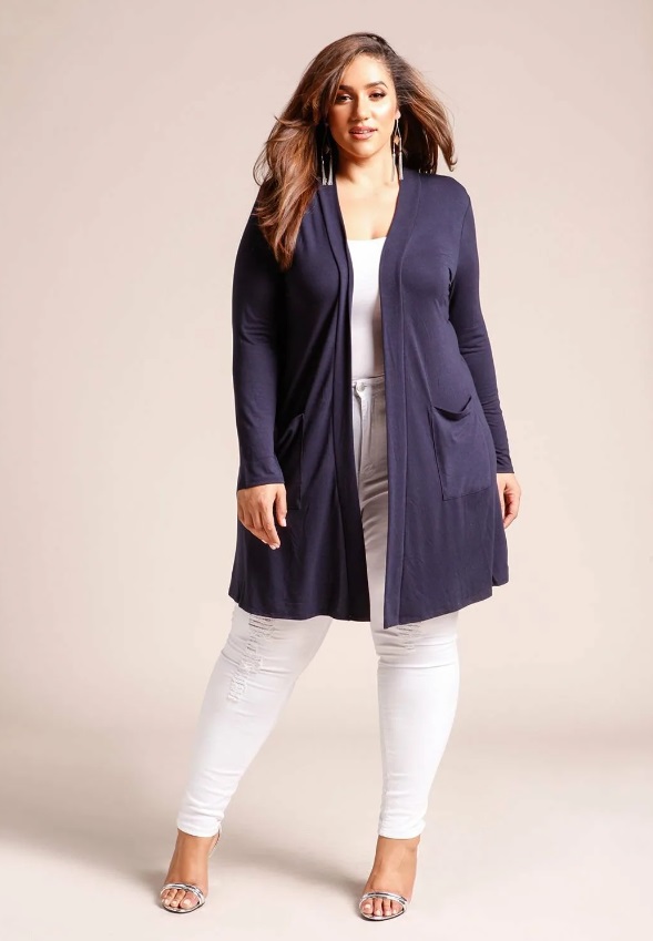 Кардиган для полных женщин