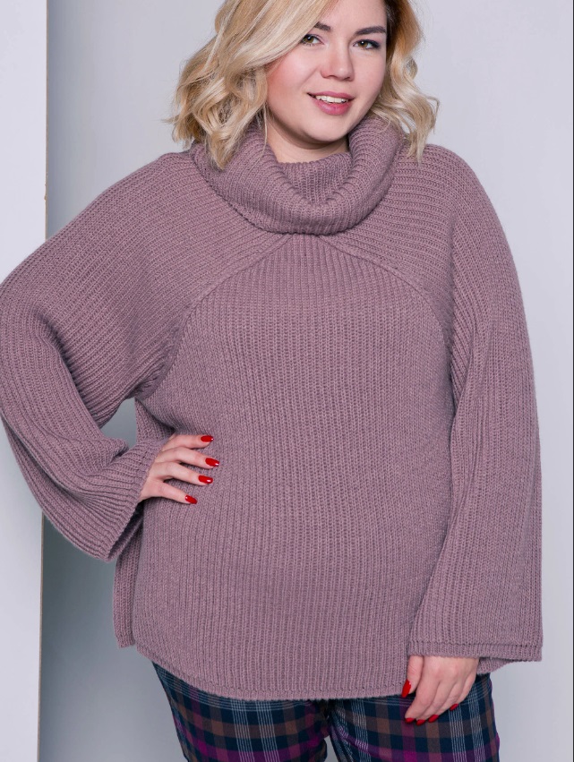 Модные свитера для полных женщин