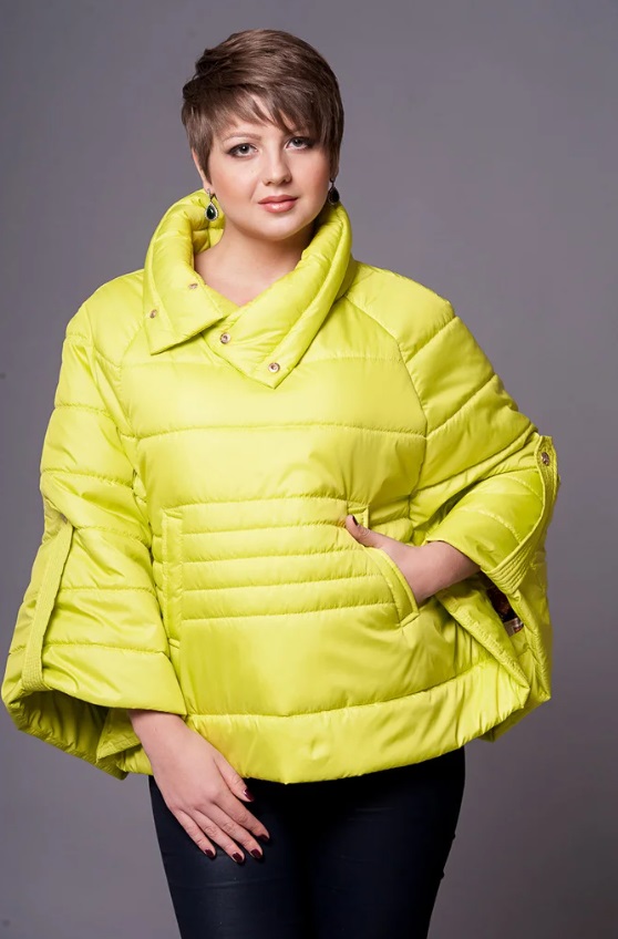 Яркие куртки для полных девушек