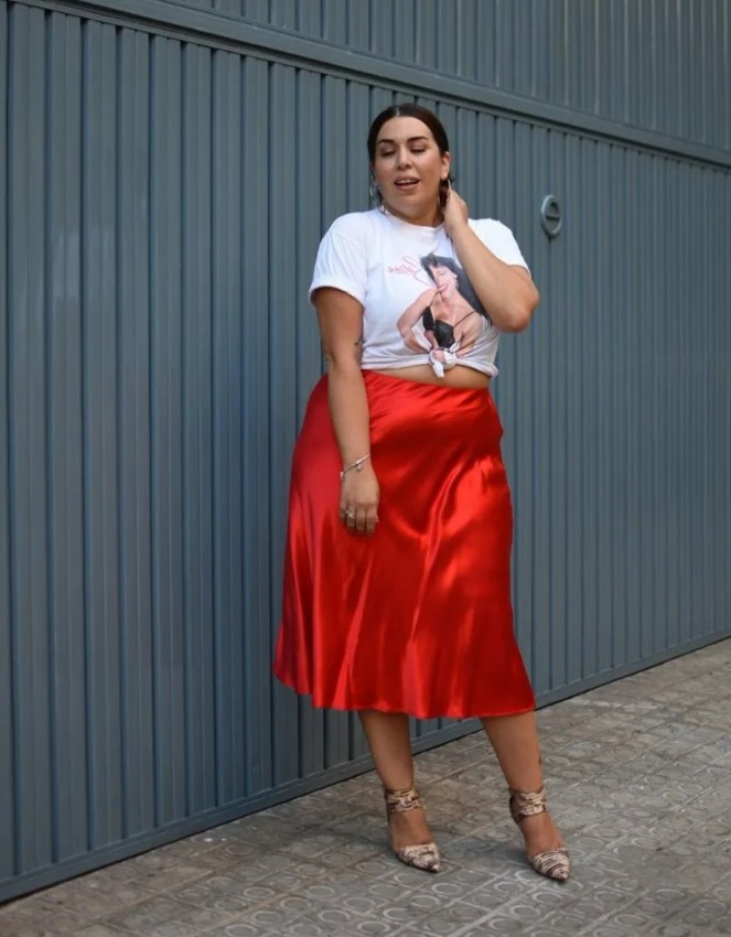 Юбка в бельевом стиле