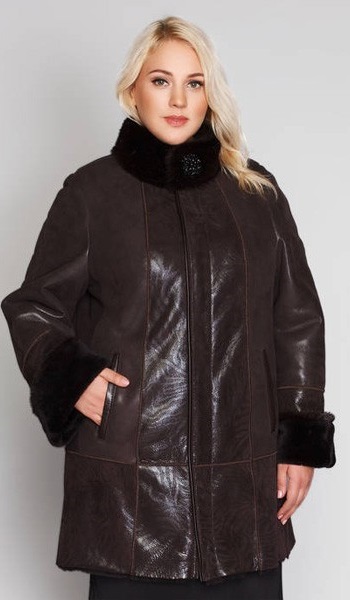 Женская дубленка больших размеров