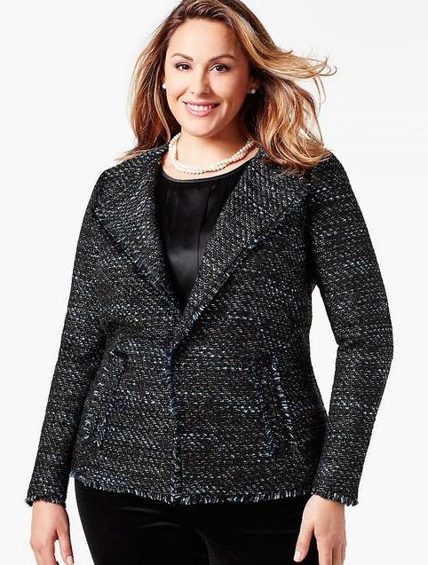 Как носить пиджак полным женщинам