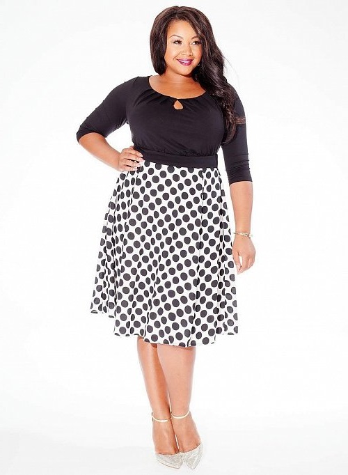 С чем носить юбку-трапецию полным женщинам