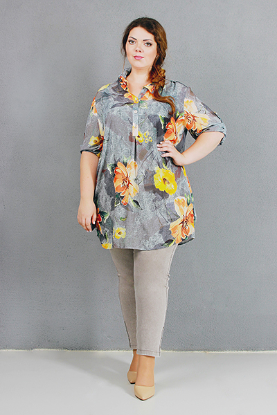 Блузка 50% хлопок, 50% вискоза 50-60 р-р