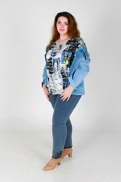 Блуза 92% вискоза, 8% эластан50-62 р-р