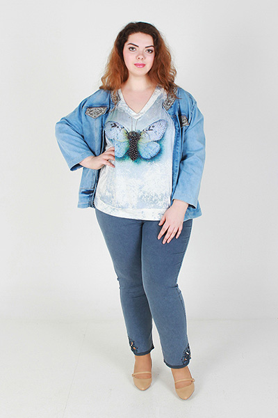 Блуза92% вискоза, 8% эластан50-62 р-р