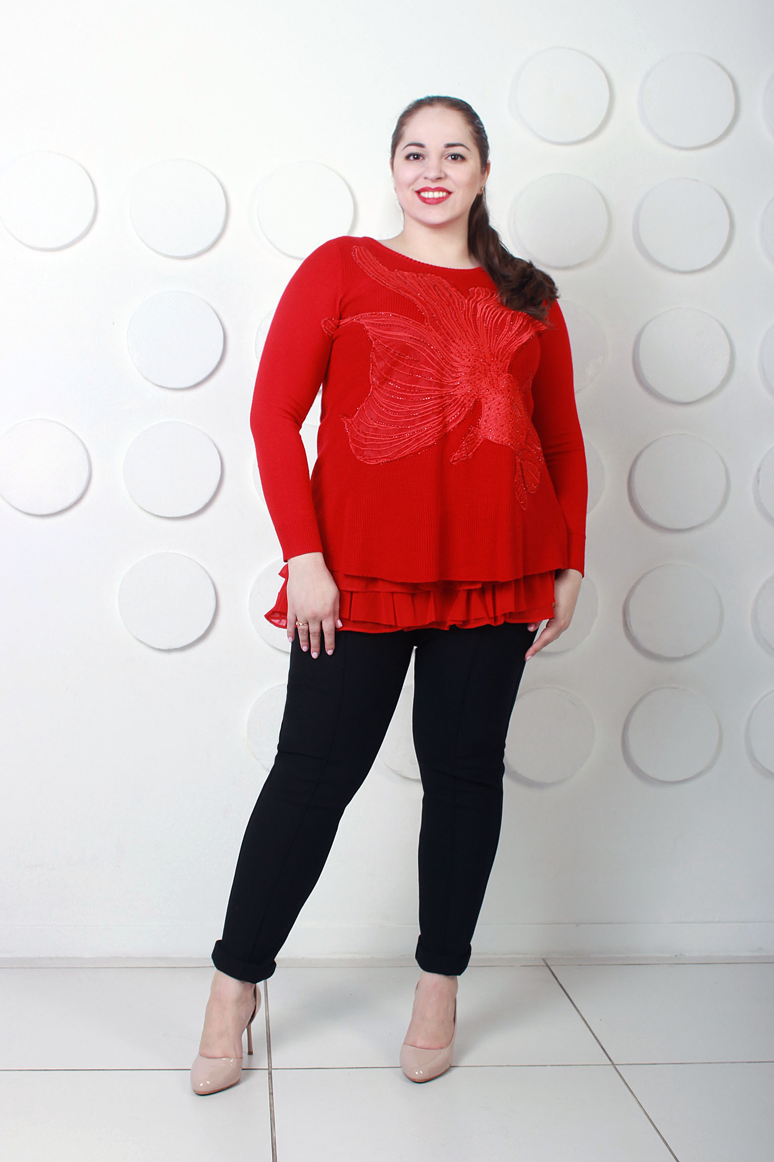 джемпер; шерсть+хлопок+акрил50-54 размер