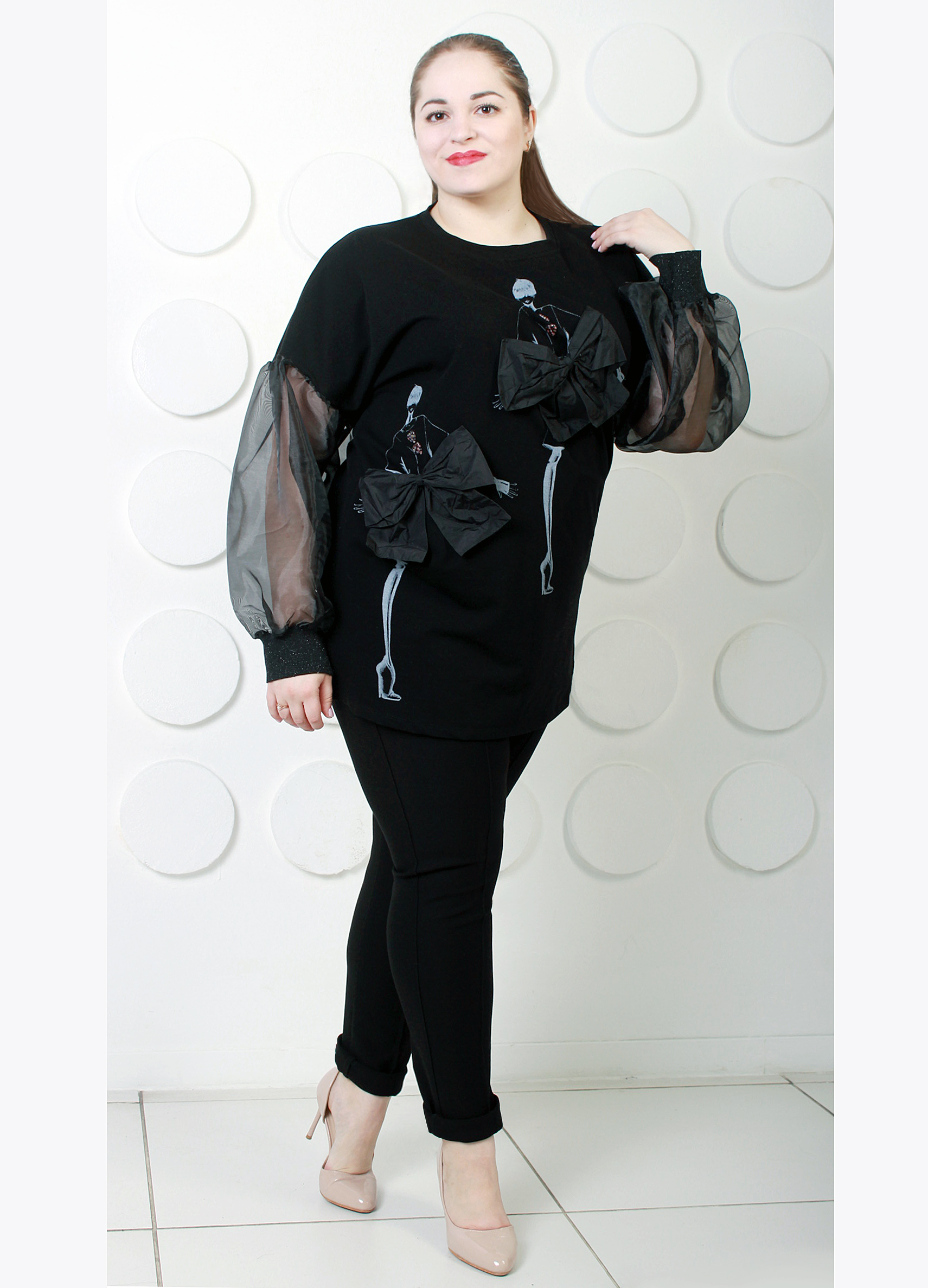 блузка, вискоза и эластан54-64 размеры