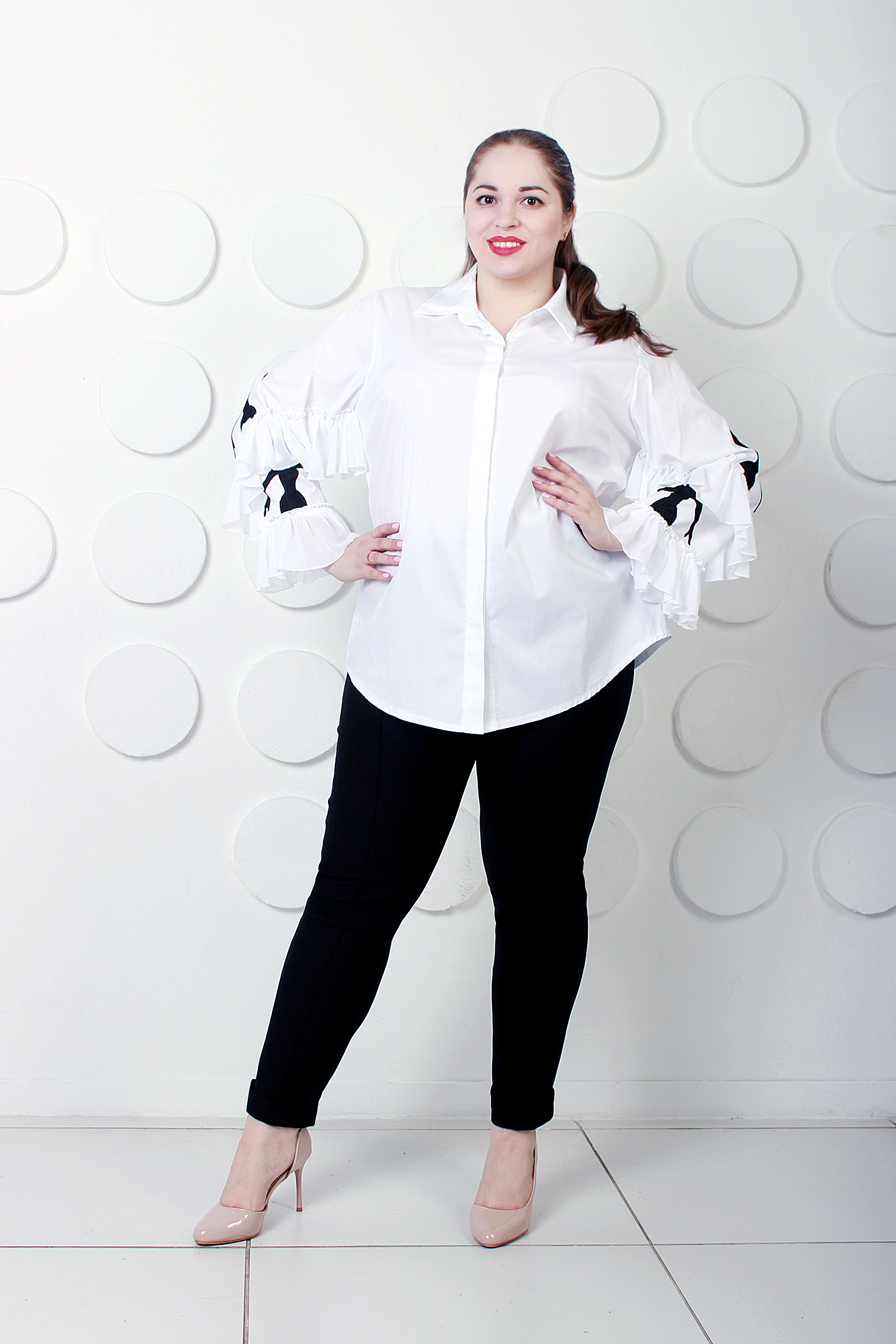 блузка; хлопок, полиэстер, эластан50-56 размеры